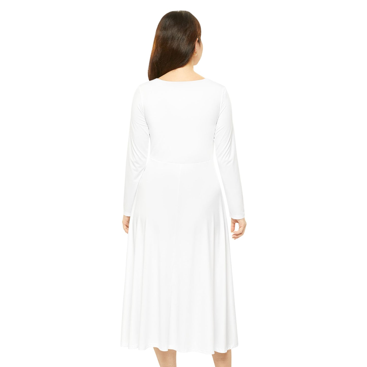 Women's Long Sleeve Dance Dress - Flowing Elegance for Dance Events, Formal Gatherings, Performances, and Celebrations, Artful Fashion