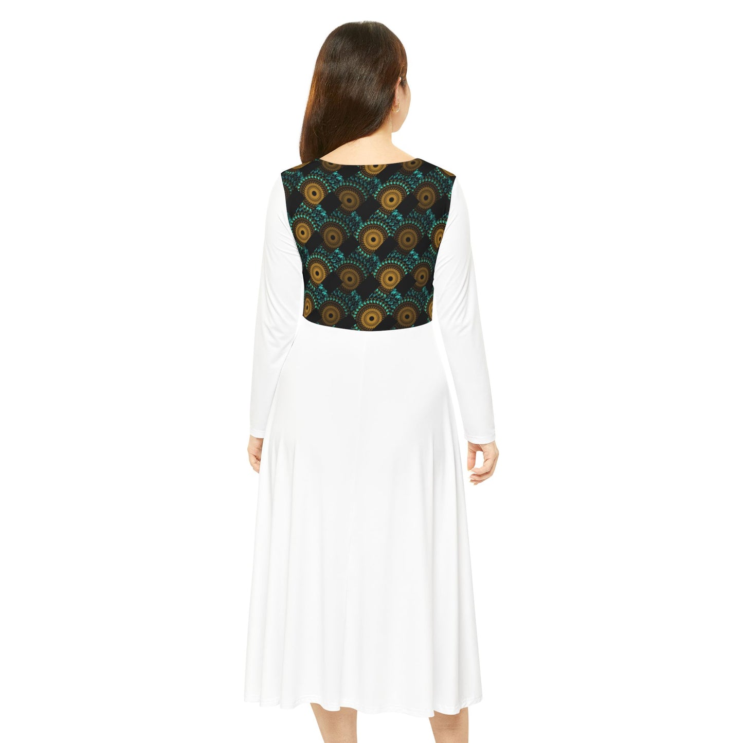 Elegant Women's Long Sleeve Dance Dress, Bohemian Fashion, Unique Dancewear, Party Dress, Special Occasion Outfit, Custom Style