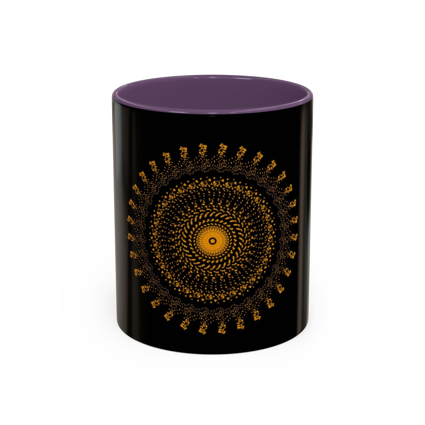 Mandala Pattern Accent Coffee Mug - 11oz & 15oz - Perfect Gift for Coffee Lovers