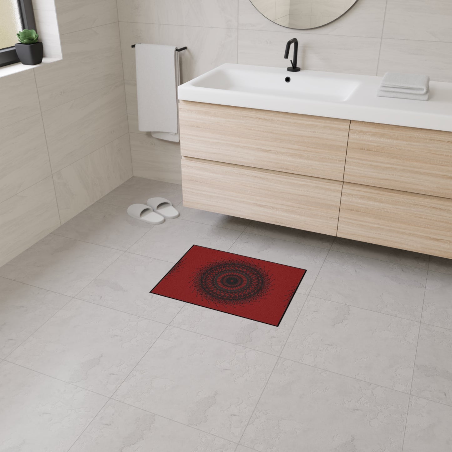Stylish Heavy Duty Floor Mat with Mandala Design - Durable Home Decor