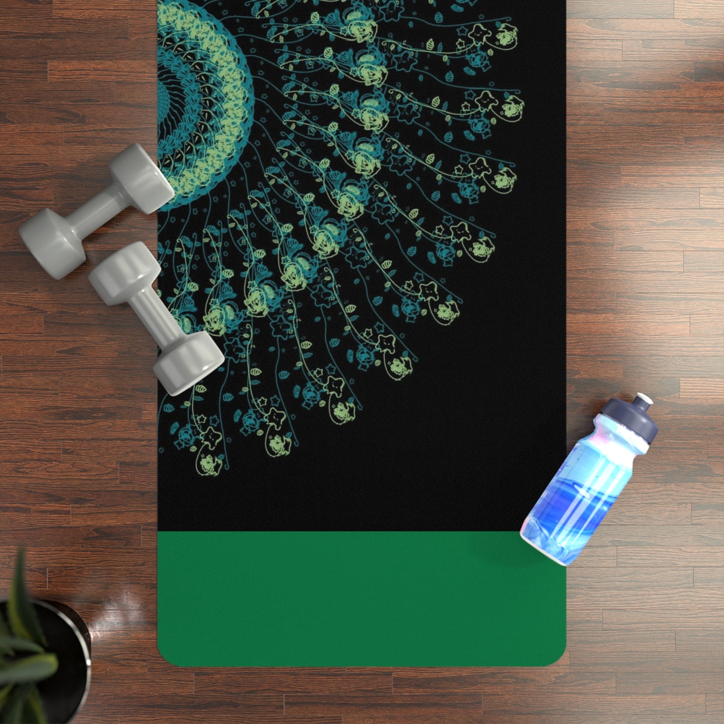 Mandala Pattern Rubber Yoga Mat | Non-Slip Exercise Mat for Yoga and Fitness
