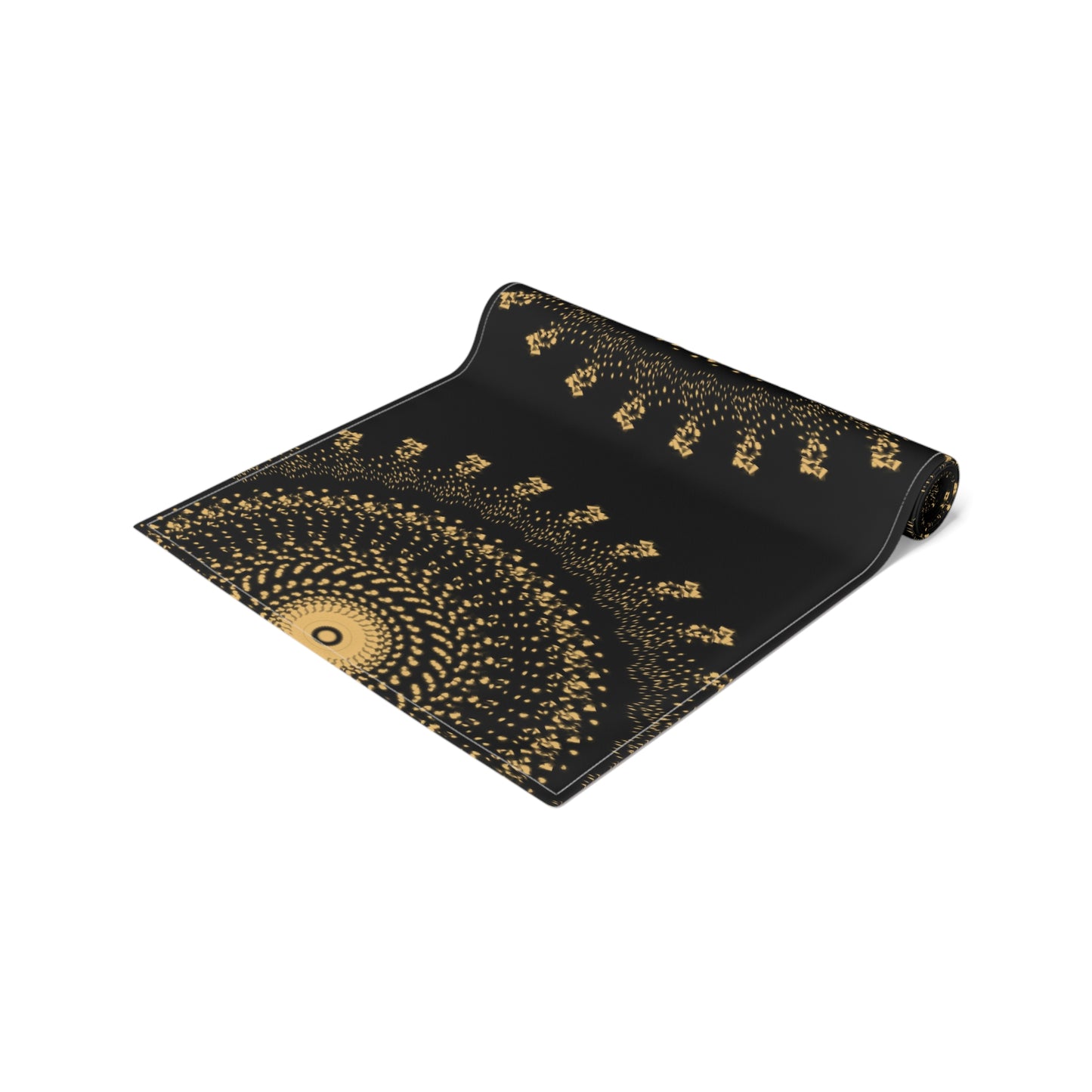Elegant Gold Mandala Table Runner for Dining & Events