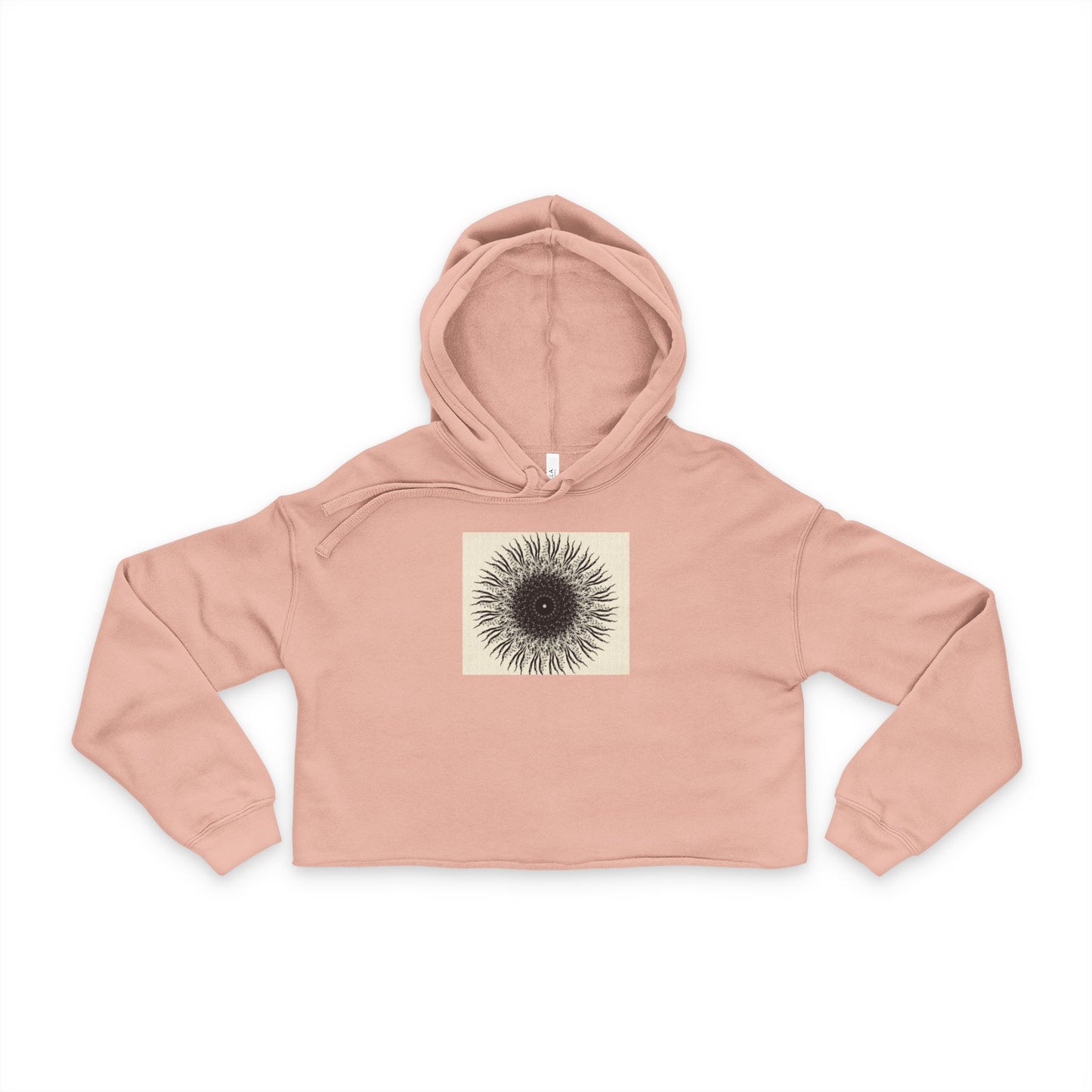 Chic Sunburst Cropped Hoodie | Trendy Women's Sweatshirt for Casual Outings, Fitness, Gifts, Summer Style, Unique Artwear