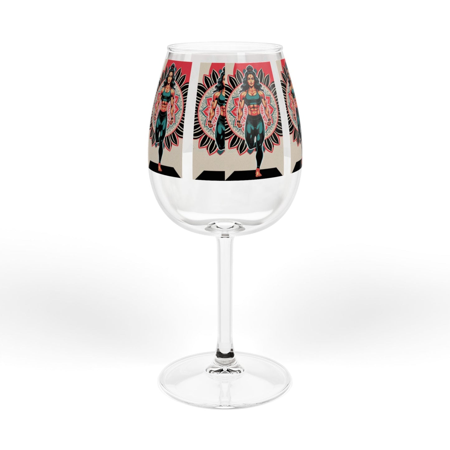 Wine Glass, 12oz - Vibrant Feminine Empowerment Design; Perfect for Gifts, Celebrations, or Relaxing Evenings