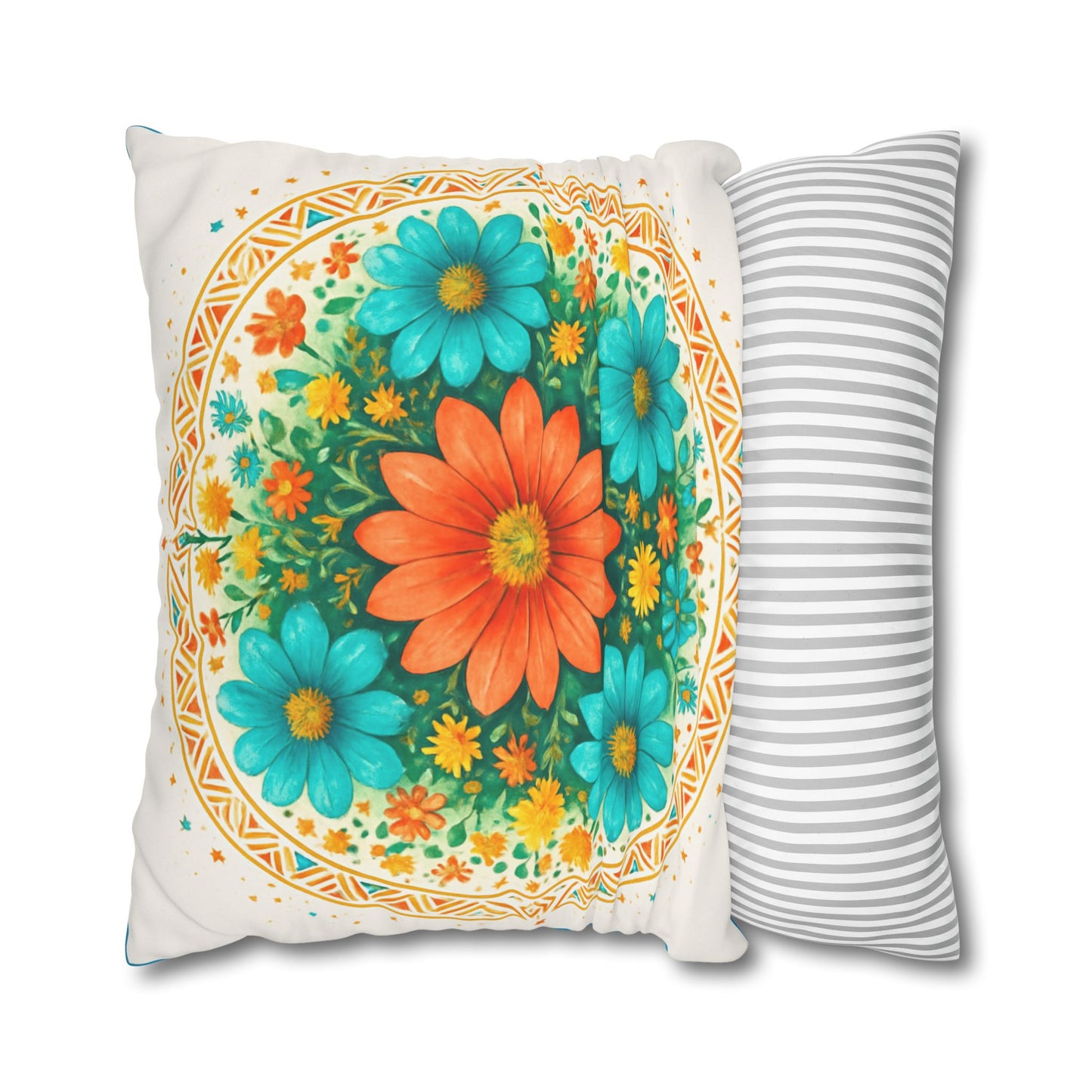 Bohemian Mandala Pillowcase, Home Decor for Meditation, Yoga Gift, Couch Accessory, Cozy Atmosphere, Zen Living Room