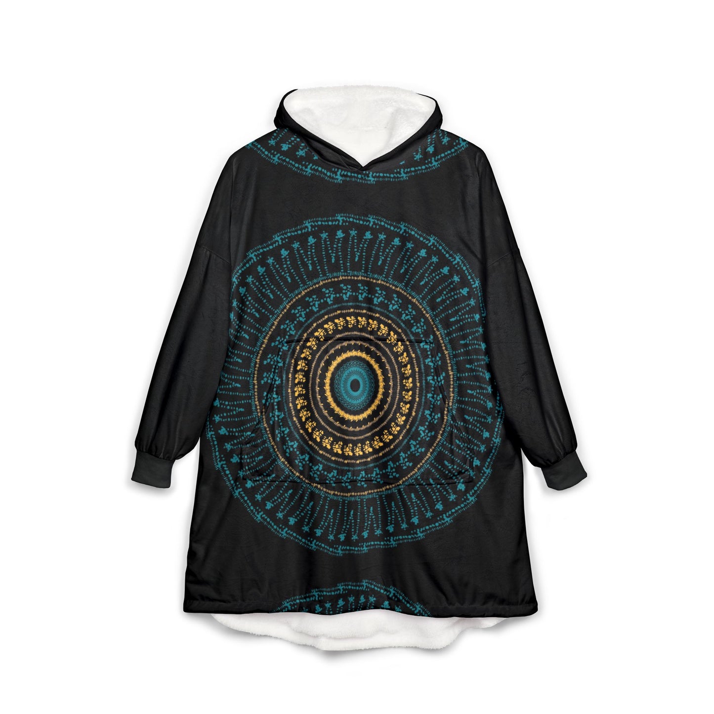 Bohemian Chill Unisex Hooded Blanket | Cozy, Stylish Blanket for Meditation & Relaxation, Gift for Yoga Lovers, Home Essentials