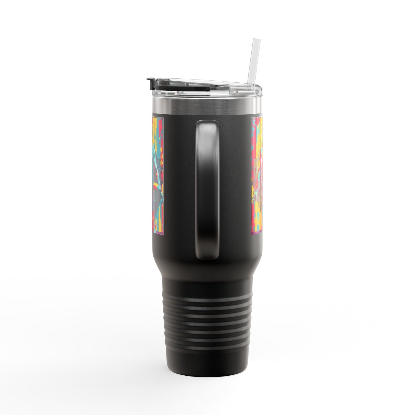 Colorful Insulated Travel Mug | 40oz, Travel Cup for Coffee, Vibrant Drinkware, Fitness Mug, Gifts for Him, Art Travel Mug