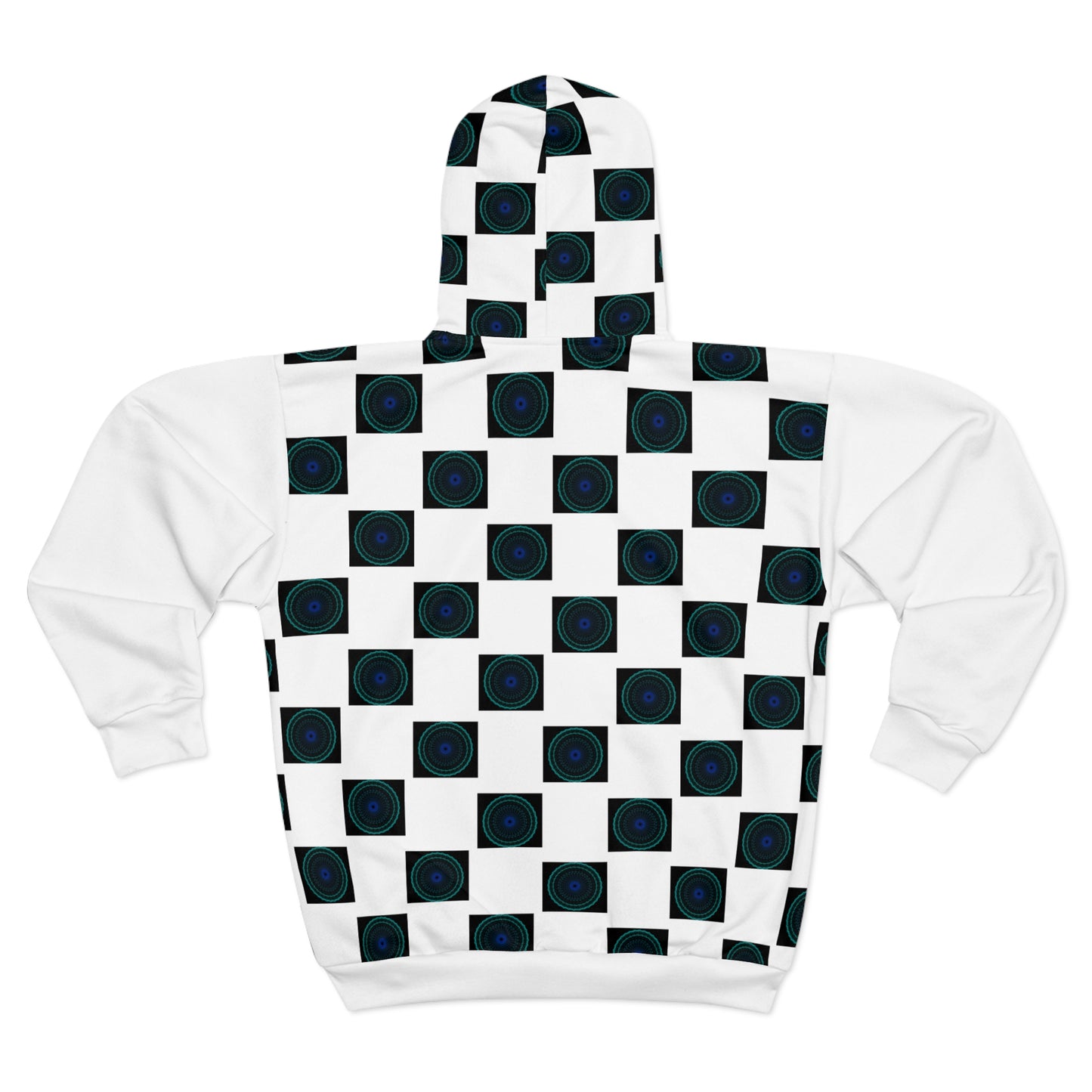 Geometric Print Unisex Zip Hoodie, Cozy Zip-Up Jacket, Stylish Layering Piece, Unique Patterned Hoodie, Perfect Gift for Men and Women