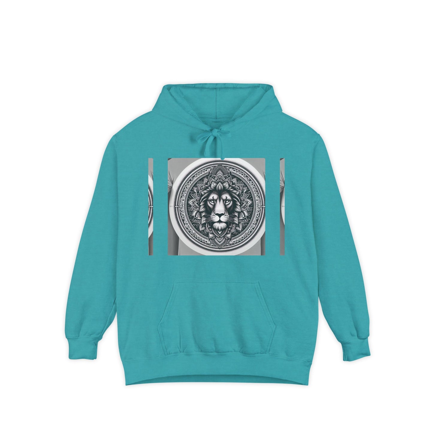 Monochrome Lion Design Hoodie, Cozy Unisex Hoodie, Gift for Him/Her, Stylish Casual Wear, Cool Streetwear