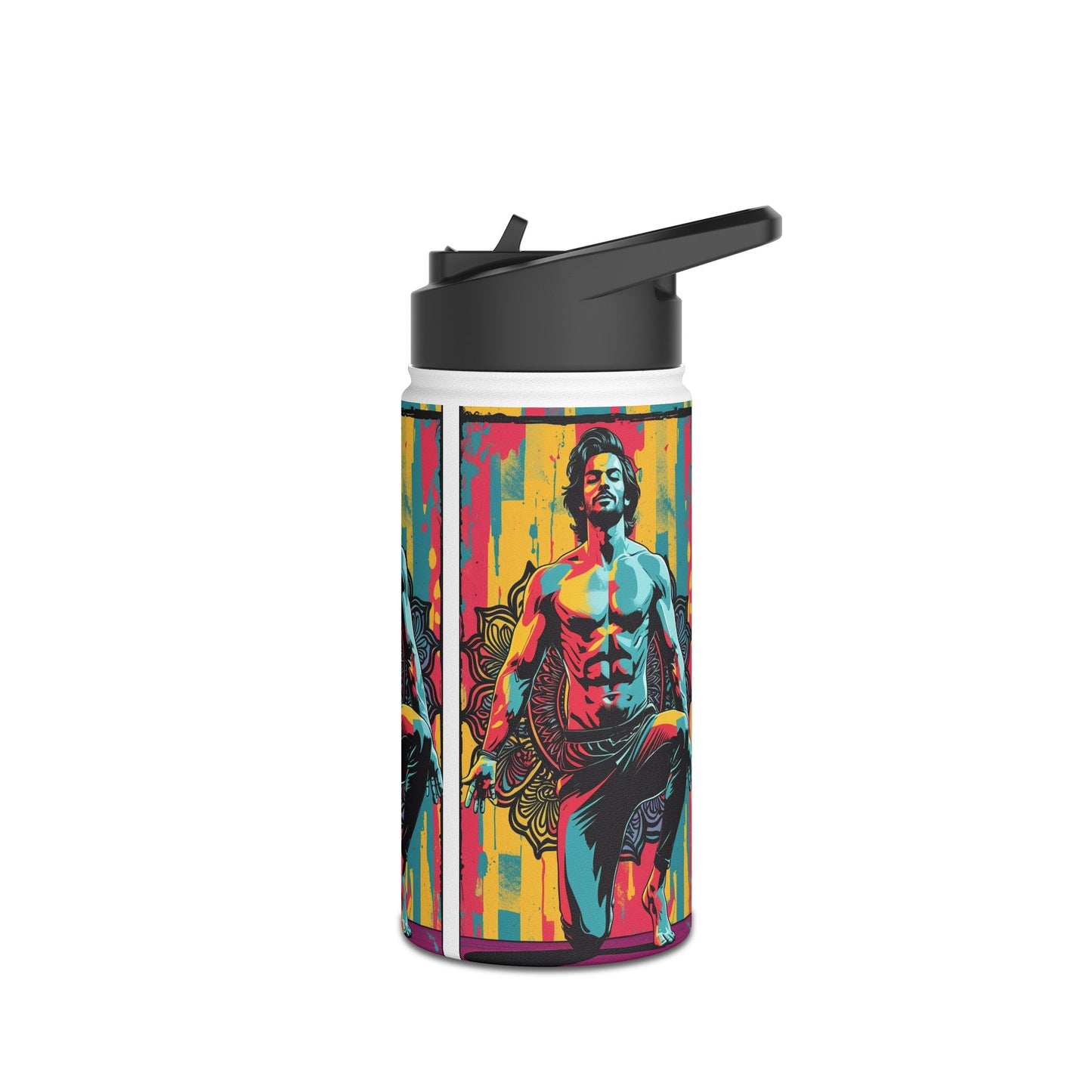 Vibrant Stainless Steel Water Bottle - Motivational Gym Hydration, Eco-Friendly Travel Mug, Fitness Gift, Workout Accessory