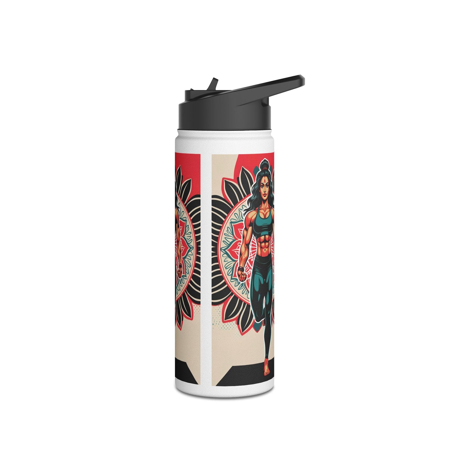 Vibrant Stainless Steel Water Bottle - Motivational Gym Hydration, Eco-Friendly Travel Mug, Fitness Gift, Workout Accessory