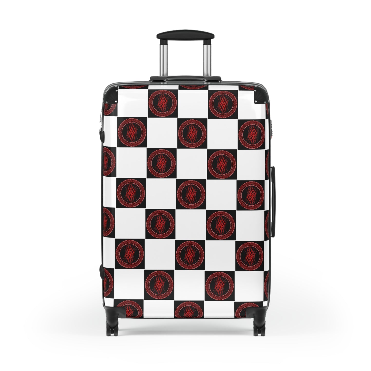 Stylish Travel Suitcase with Checkerboard Design, Perfect for Wanderlust, Summer Vacations, Business Trips, Weekend Getaways, Travel Lovers