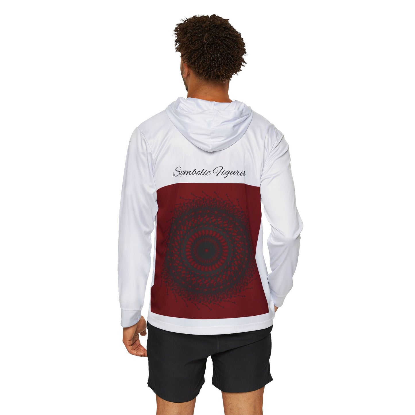 Men's Sports Warmup Hoodie – Symbolic Figures Design for Active Lifestyle
