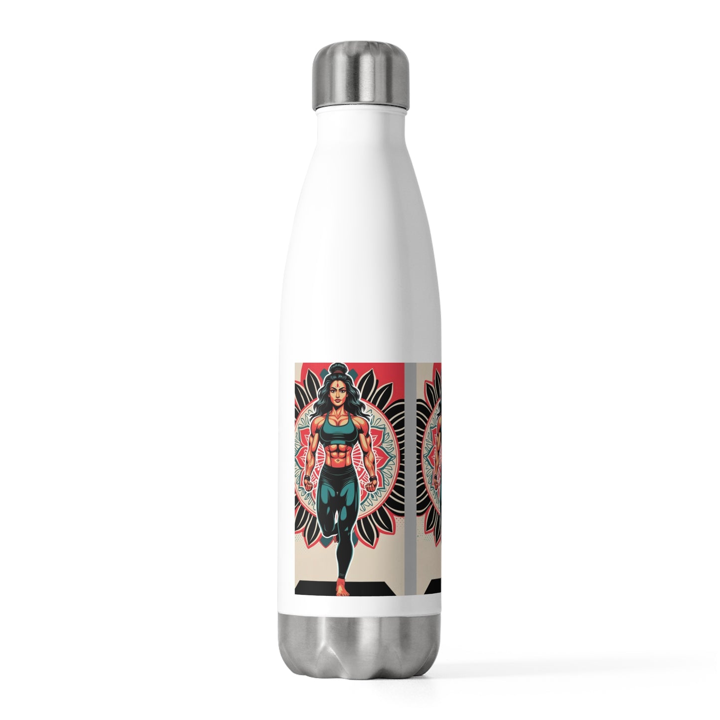 Empowered Warrior Insulated Bottle | Travel Flask, Fitness Water Bottle, Gift for Her, Eco-Friendly Drinkware, Inspirational Design