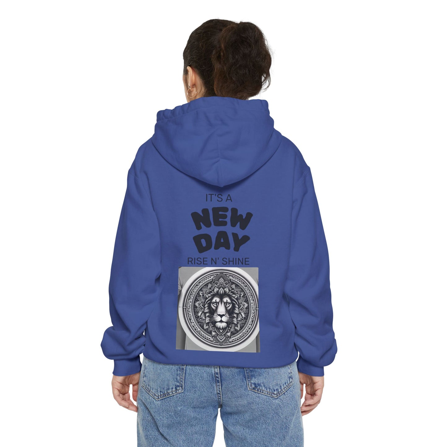 Monochrome Lion Design Hoodie, Cozy Unisex Hoodie, Gift for Him/Her, Stylish Casual Wear, Cool Streetwear