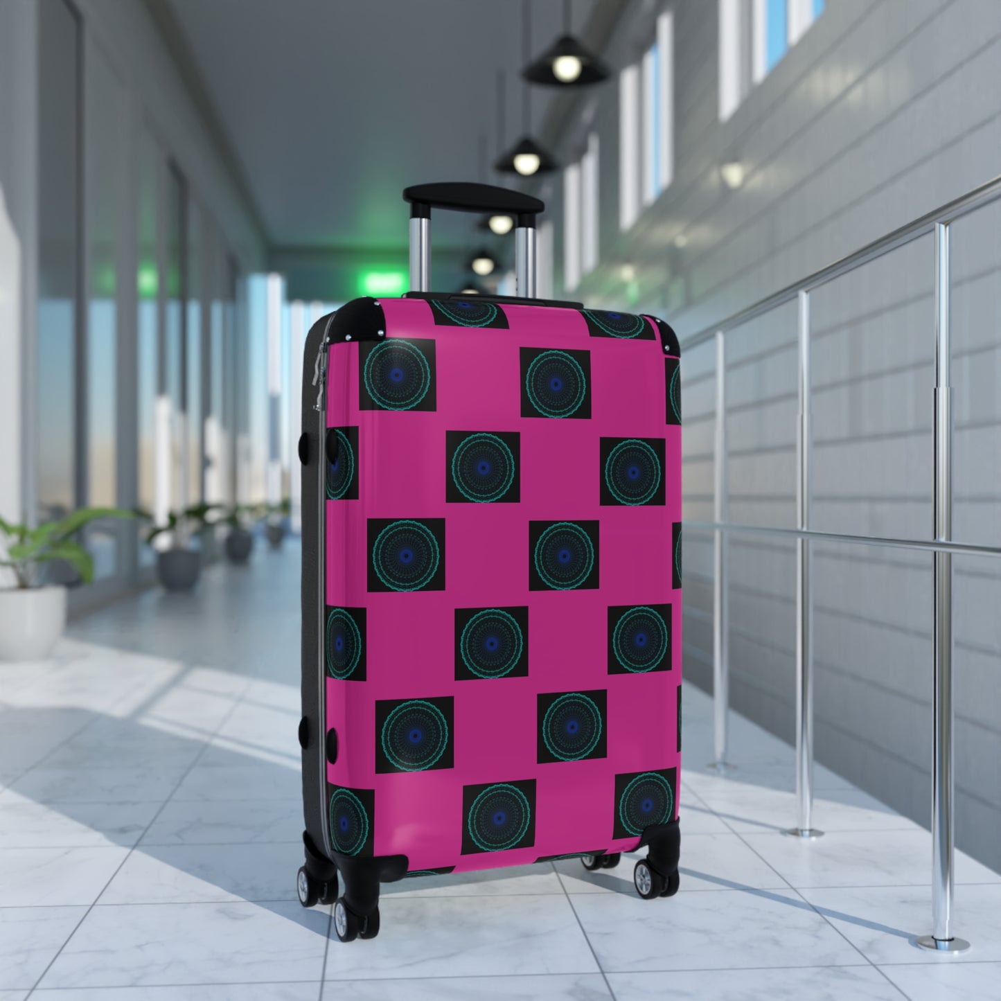 Vibrant Travel Suitcase, Unique Pattern Carry-On, Stylish Luggage for Travelers, Travel Accessories, Gift for Adventurers