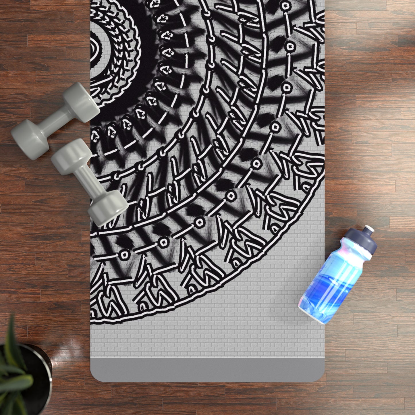 Mandala Pattern Rubber Yoga Mat | Non-Slip Exercise Mat for Yoga and Fitness