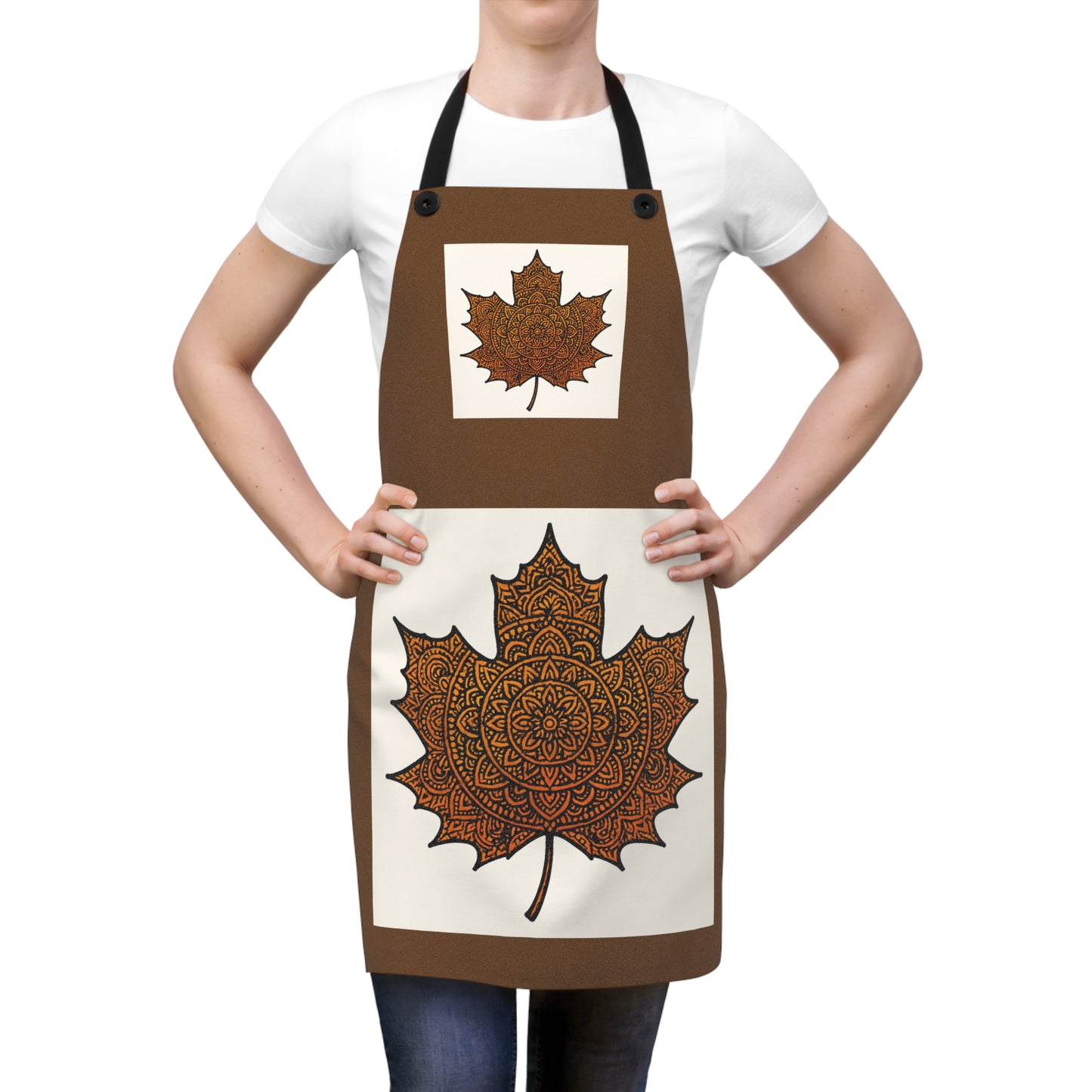 Fall-Themed Apron, Cozy Cooking Apron, Pumpkin Design Apron, Thanksgiving Gift for Chefs, Autumn Kitchen Accessory, AOP Apron