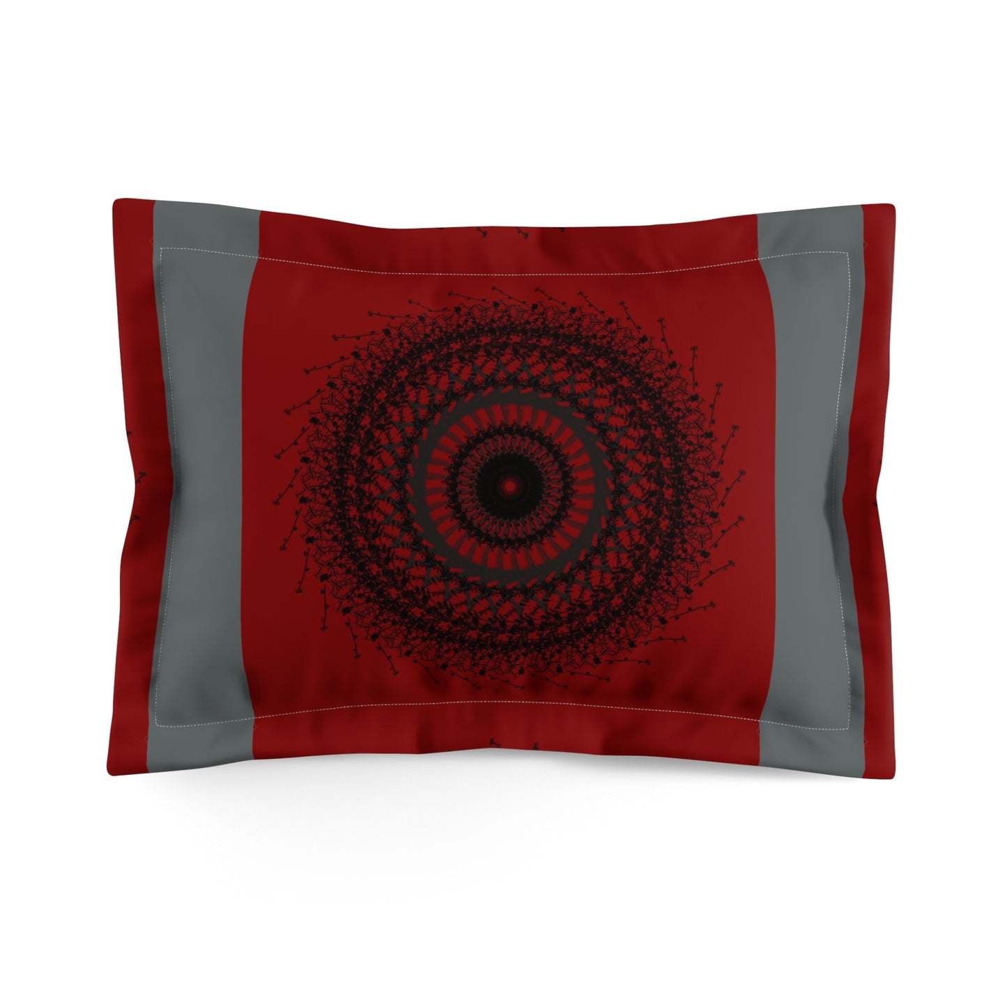 Geometric Red Microfiber Pillow Sham - Modern Home Decor