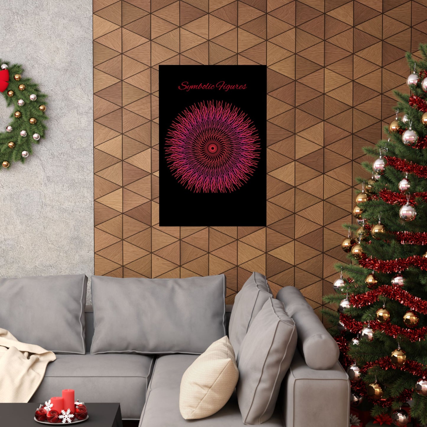 Vertical Poster - Energy Amplification Mandala Design for Reiki and Yoga Spaces