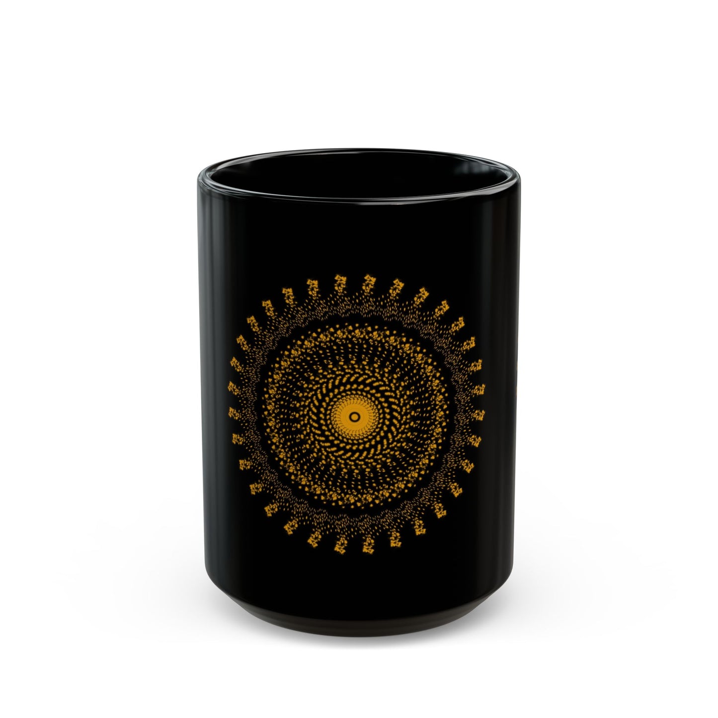Bohemian Mandala Black Mug - 11oz & 15oz Coffee Cup for Home & Office
