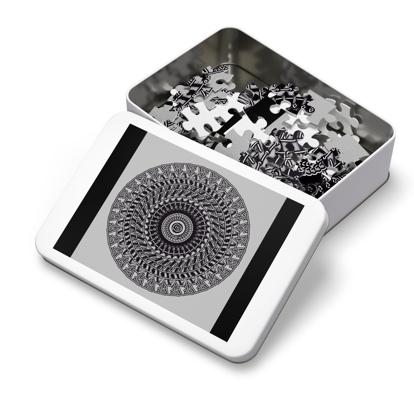 Jigsaw Puzzle with Tin