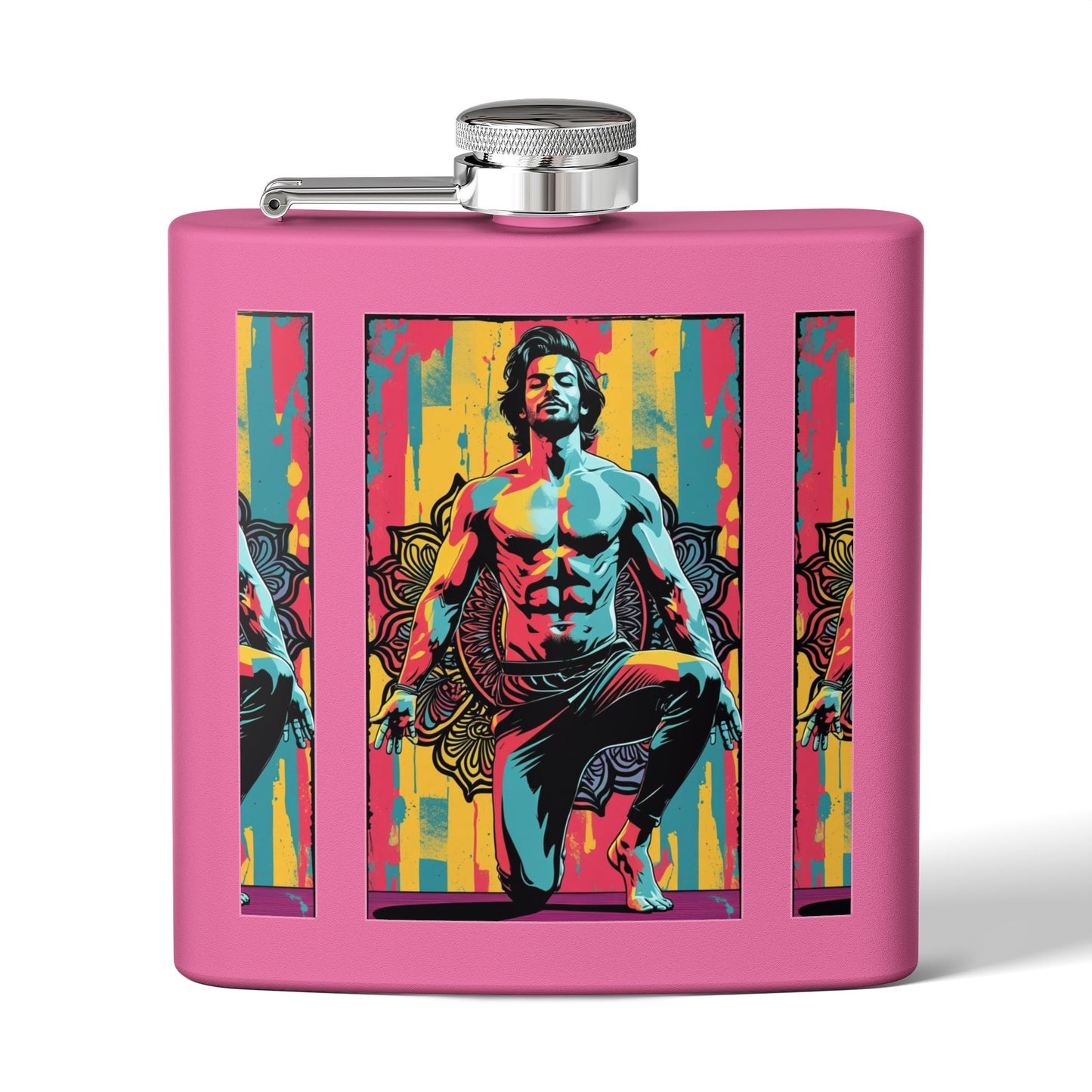 Colorful Yoga Stainless Steel Flask - Perfect for Meditation, Travel, Gifts, Outdoor Adventures, or Celebrations