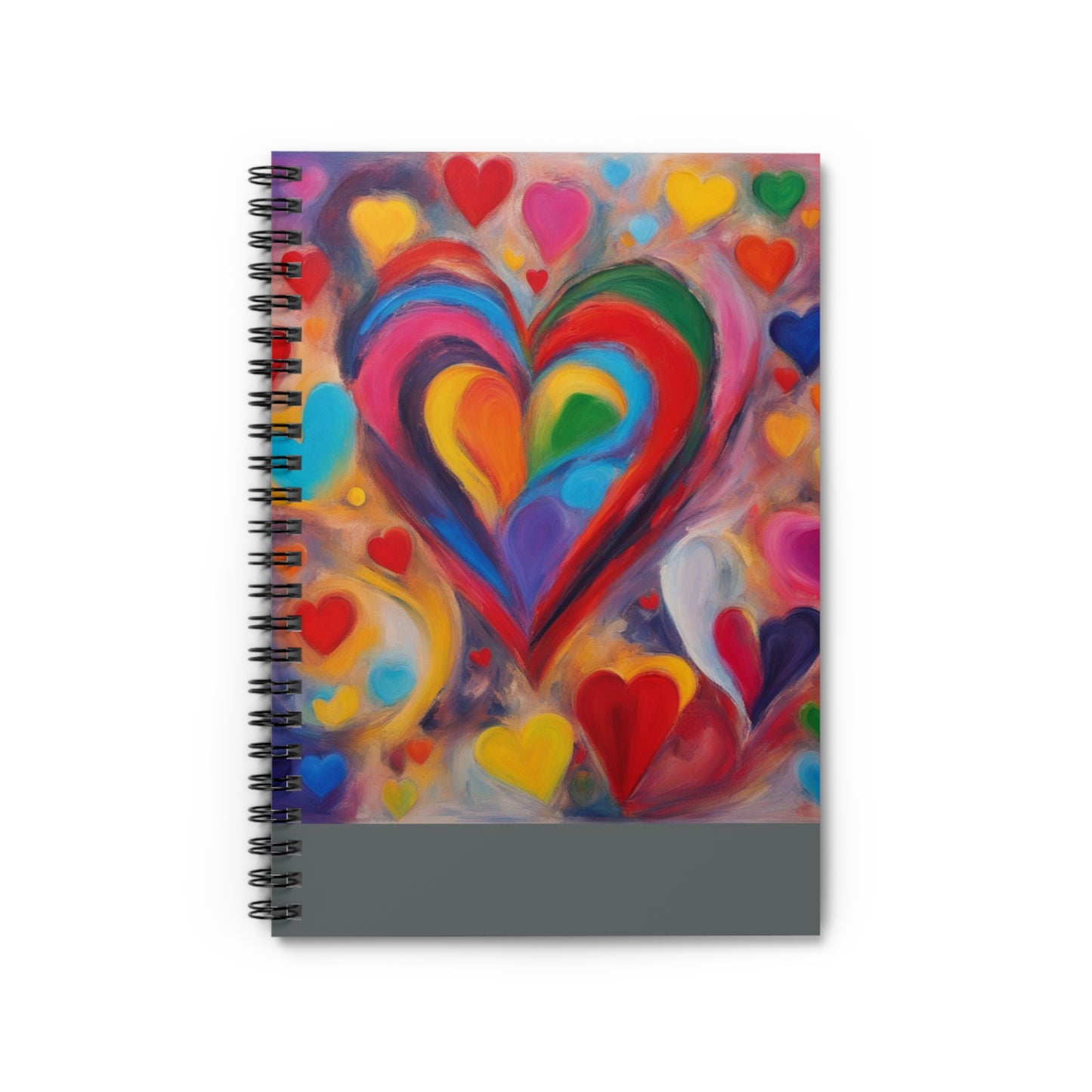 Colorful Heart Spiral Notebook - Perfect for Love Notes & Creative Writing