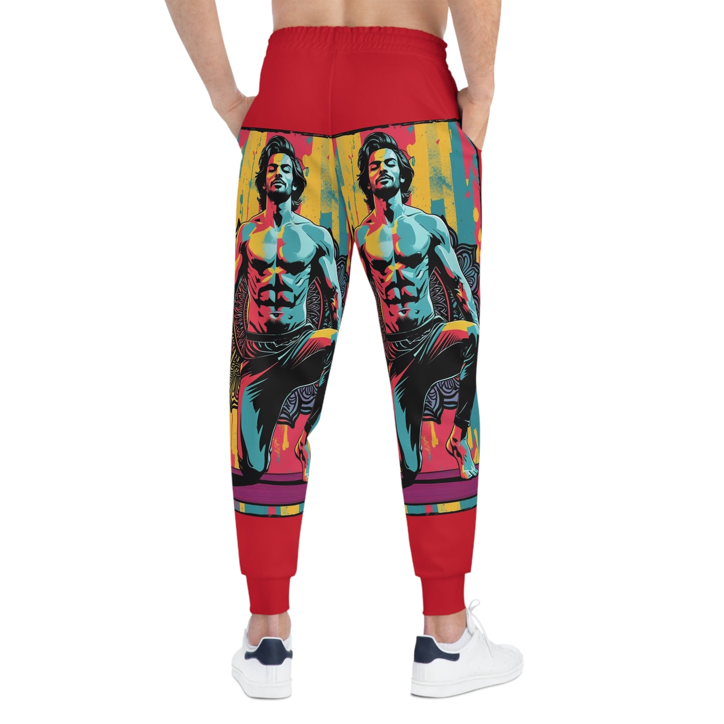 Vibrant Artistic Joggers with Graphic Print, Trendy Workout Pants for Fitness, Casual Wear, Unique Gift for Athletes, Stylish Loungewear