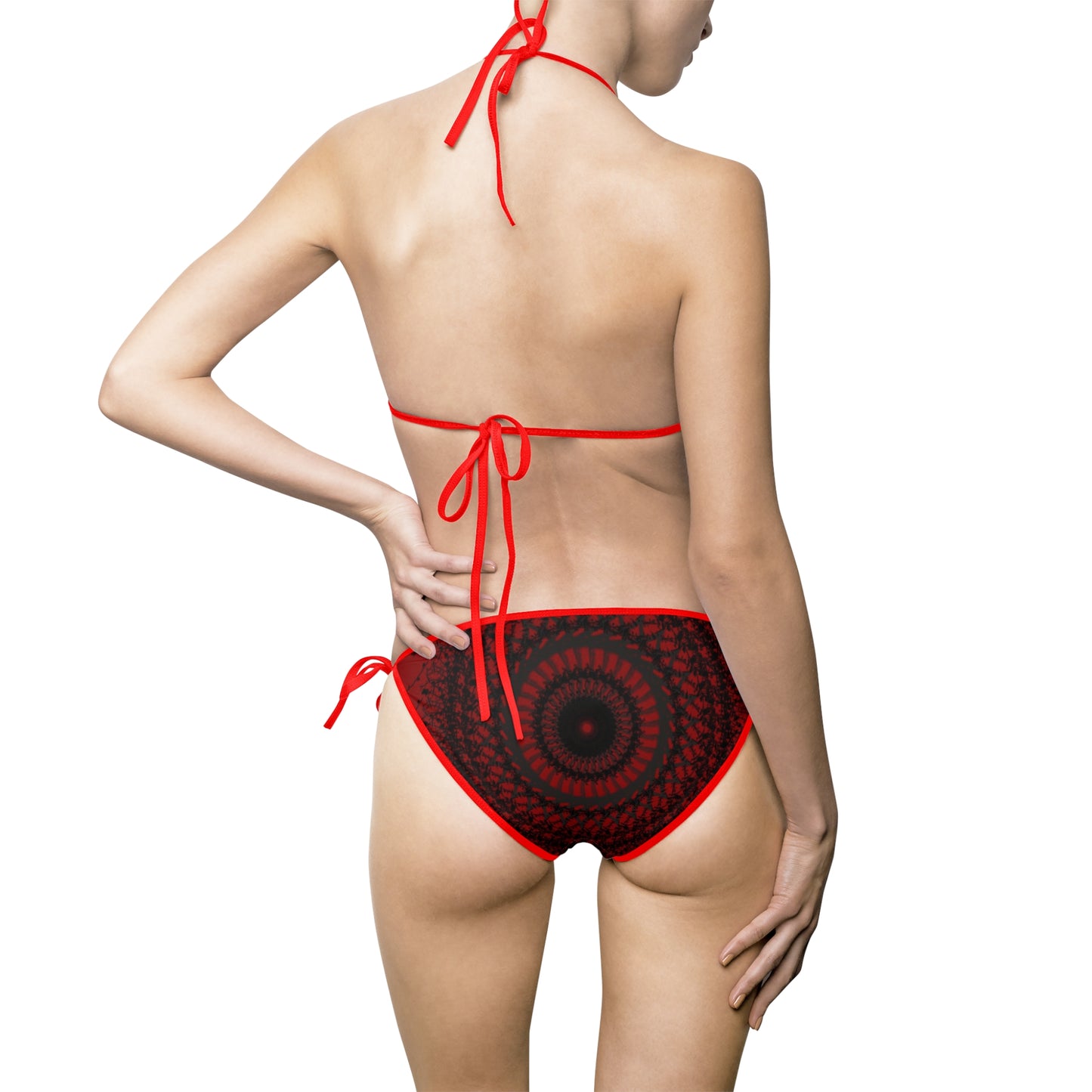 Trendy Mandala Pattern Women's Bikini Swimsuit - Perfect for Beach Days and Sunbathing