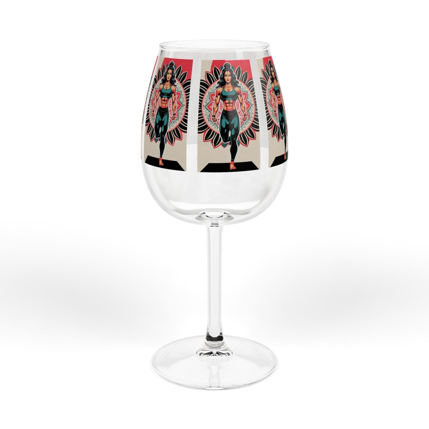 Wine Glass, 12oz - Vibrant Feminine Empowerment Design; Perfect for Gifts, Celebrations, or Relaxing Evenings