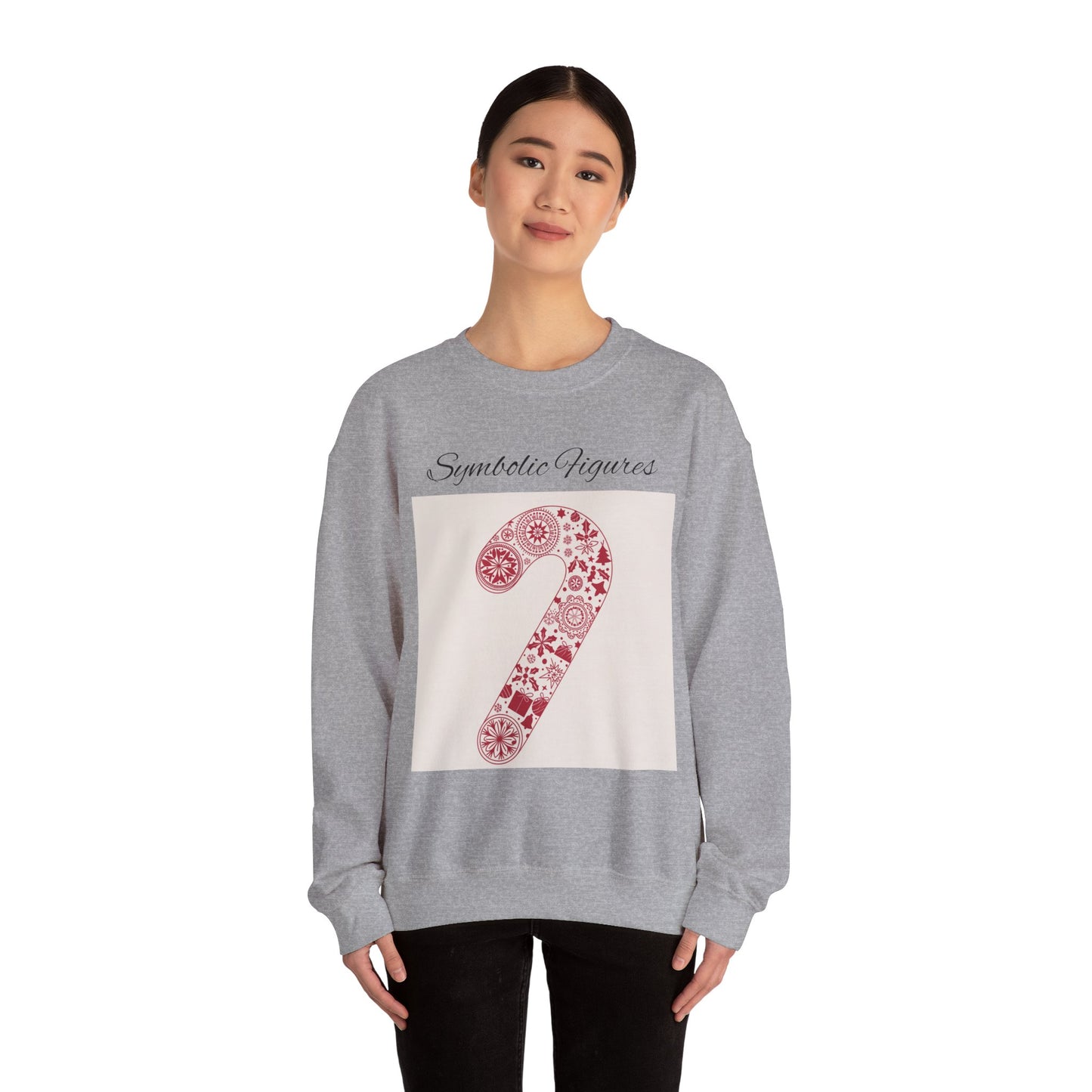Stylish Candy Cane Sweatshirt for Cozy Winter Days, Unisex Crewneck, Holiday Apparel, Christmas Gift, Winter Wardrobe, Seasonal Fashion