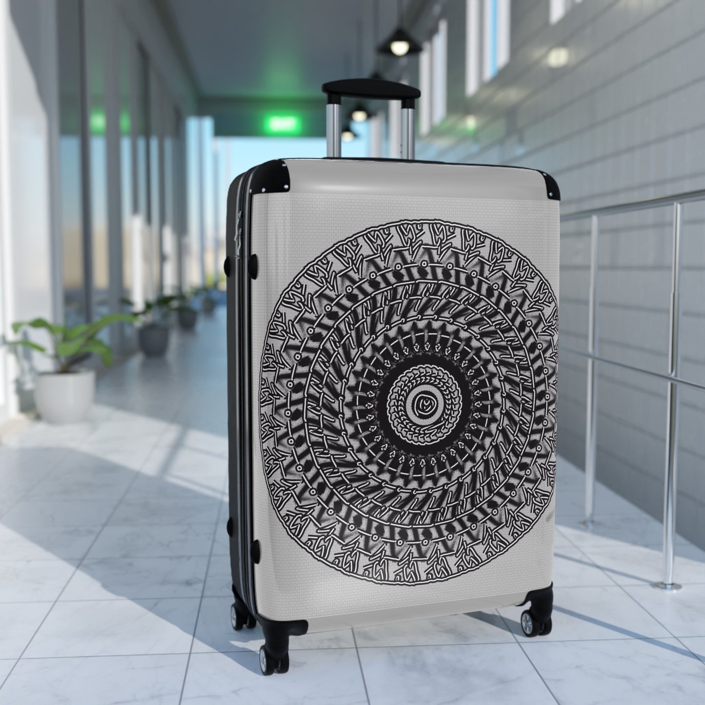 Artistic Travel Suitcase - Unique Mandala Design for Adventurers