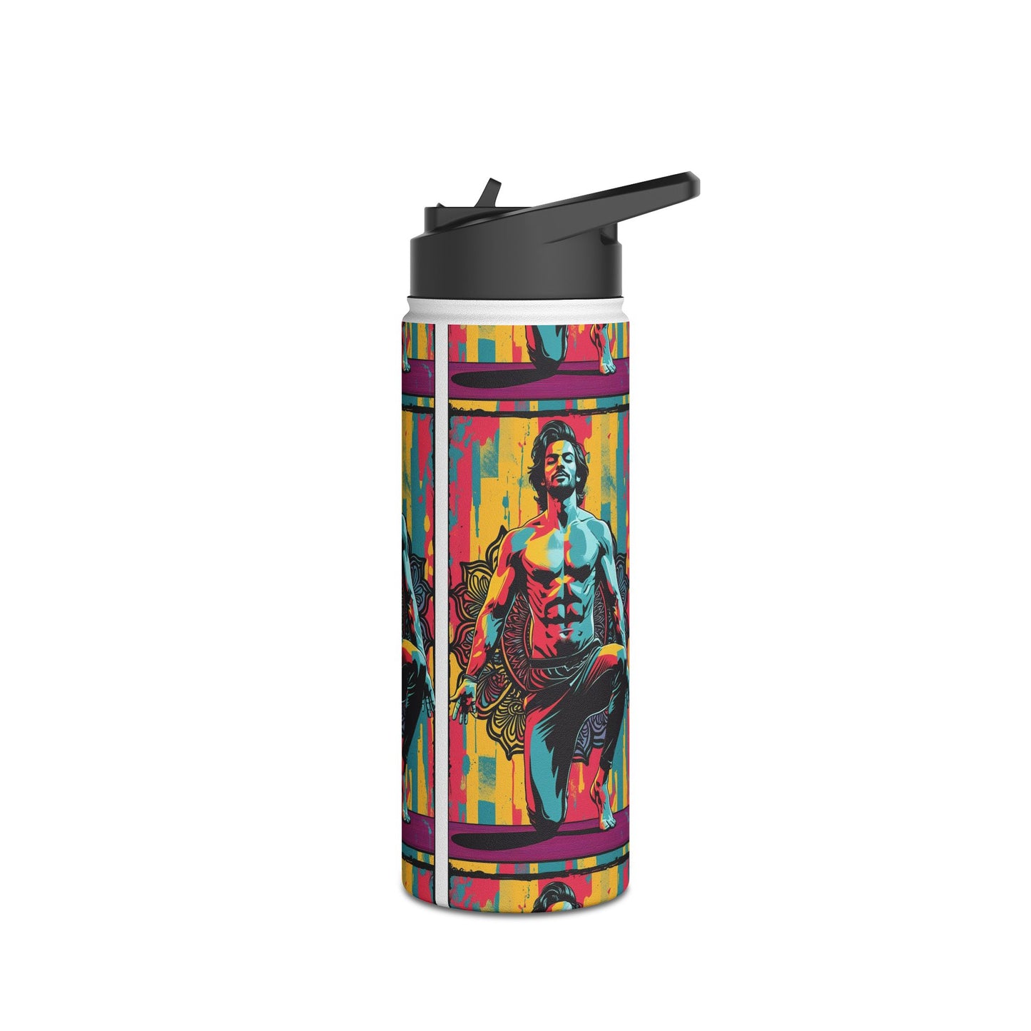 Vibrant Stainless Steel Water Bottle - Motivational Gym Hydration, Eco-Friendly Travel Mug, Fitness Gift, Workout Accessory