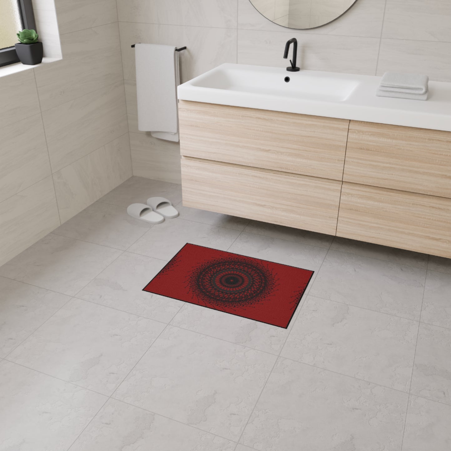 Stylish Heavy Duty Floor Mat with Mandala Design - Durable Home Decor