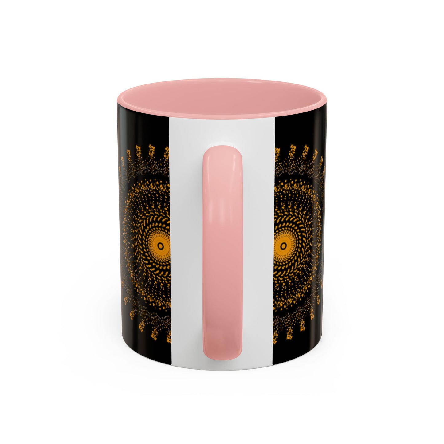 Mandala Pattern Accent Coffee Mug - 11oz & 15oz - Perfect Gift for Coffee Lovers