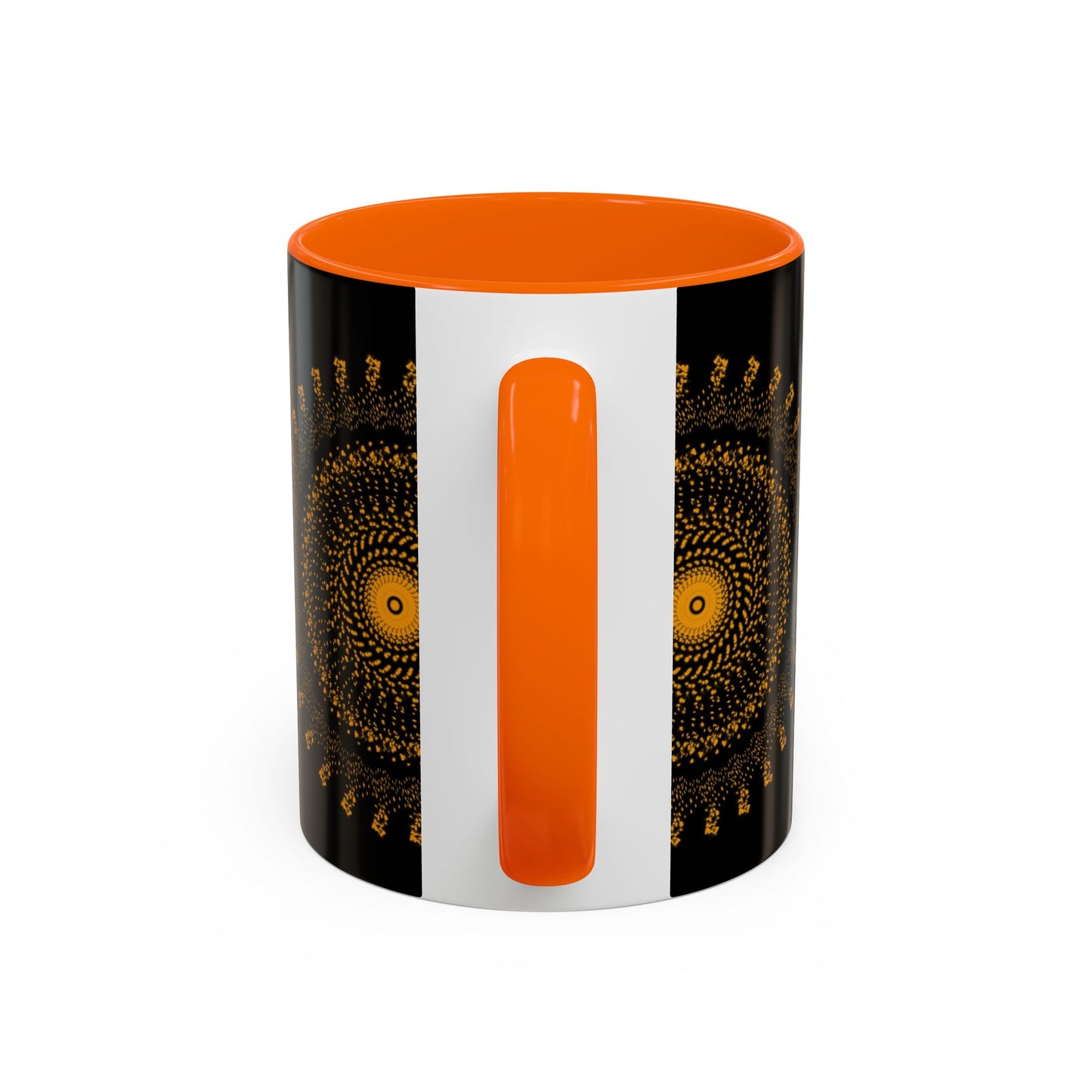 Mandala Pattern Accent Coffee Mug - 11oz & 15oz - Perfect Gift for Coffee Lovers