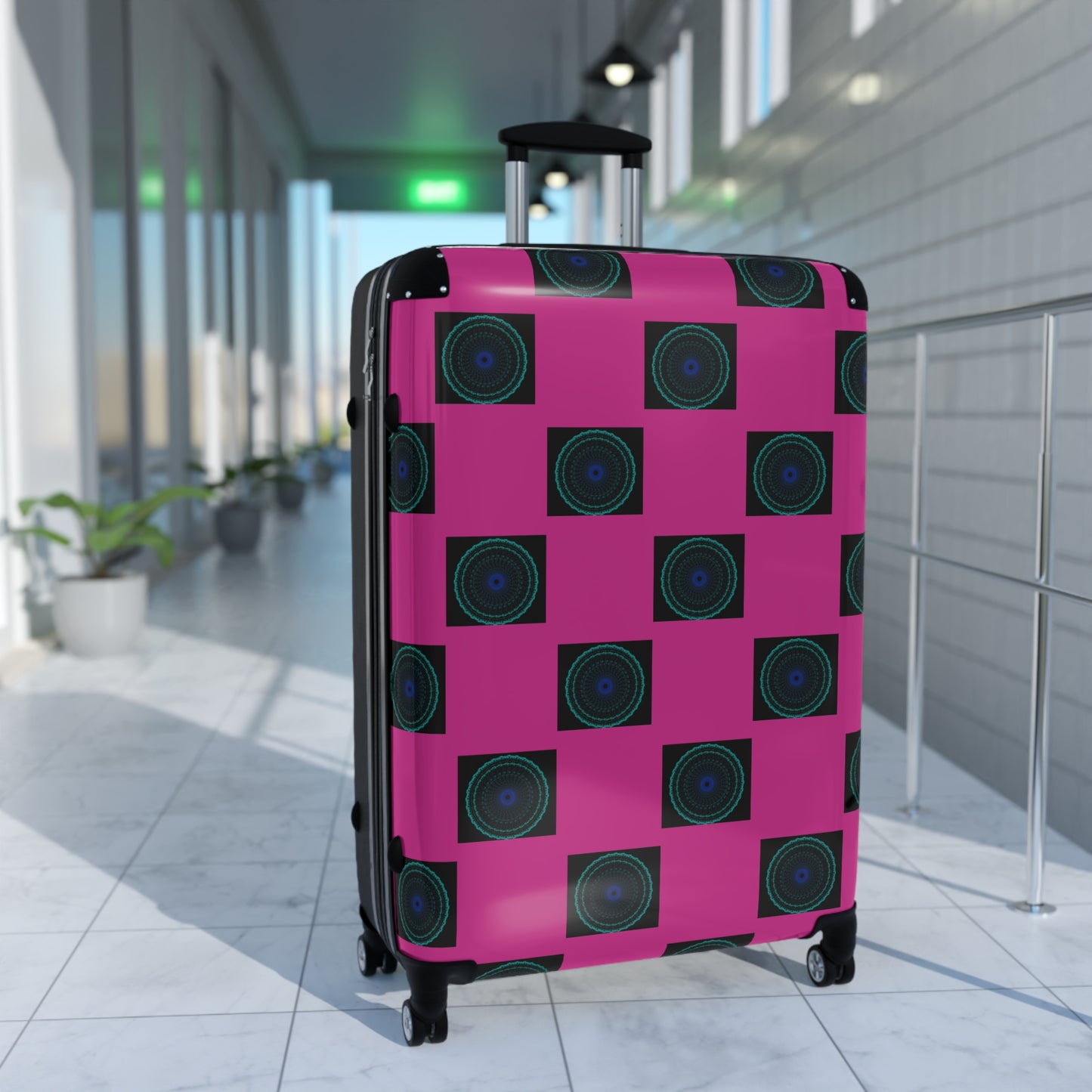 Vibrant Travel Suitcase, Unique Pattern Carry-On, Stylish Luggage for Travelers, Travel Accessories, Gift for Adventurers