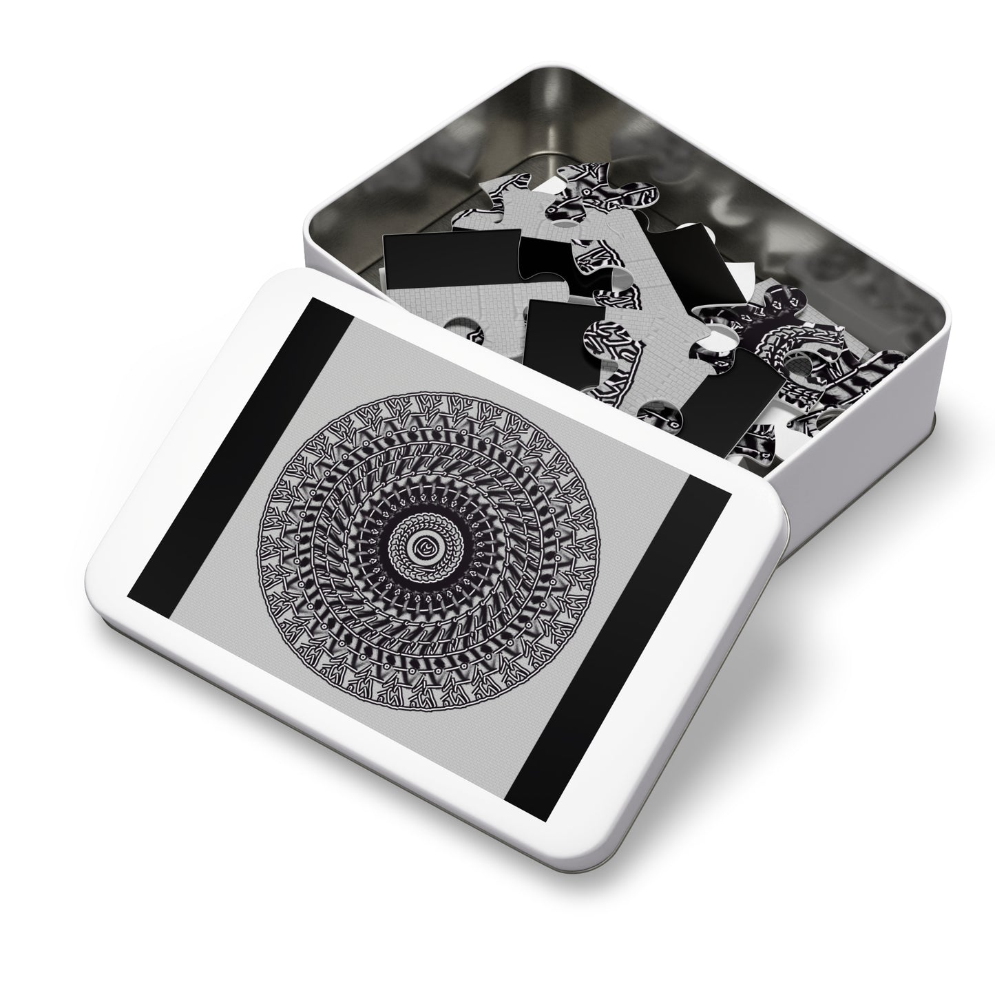 Jigsaw Puzzle with Tin