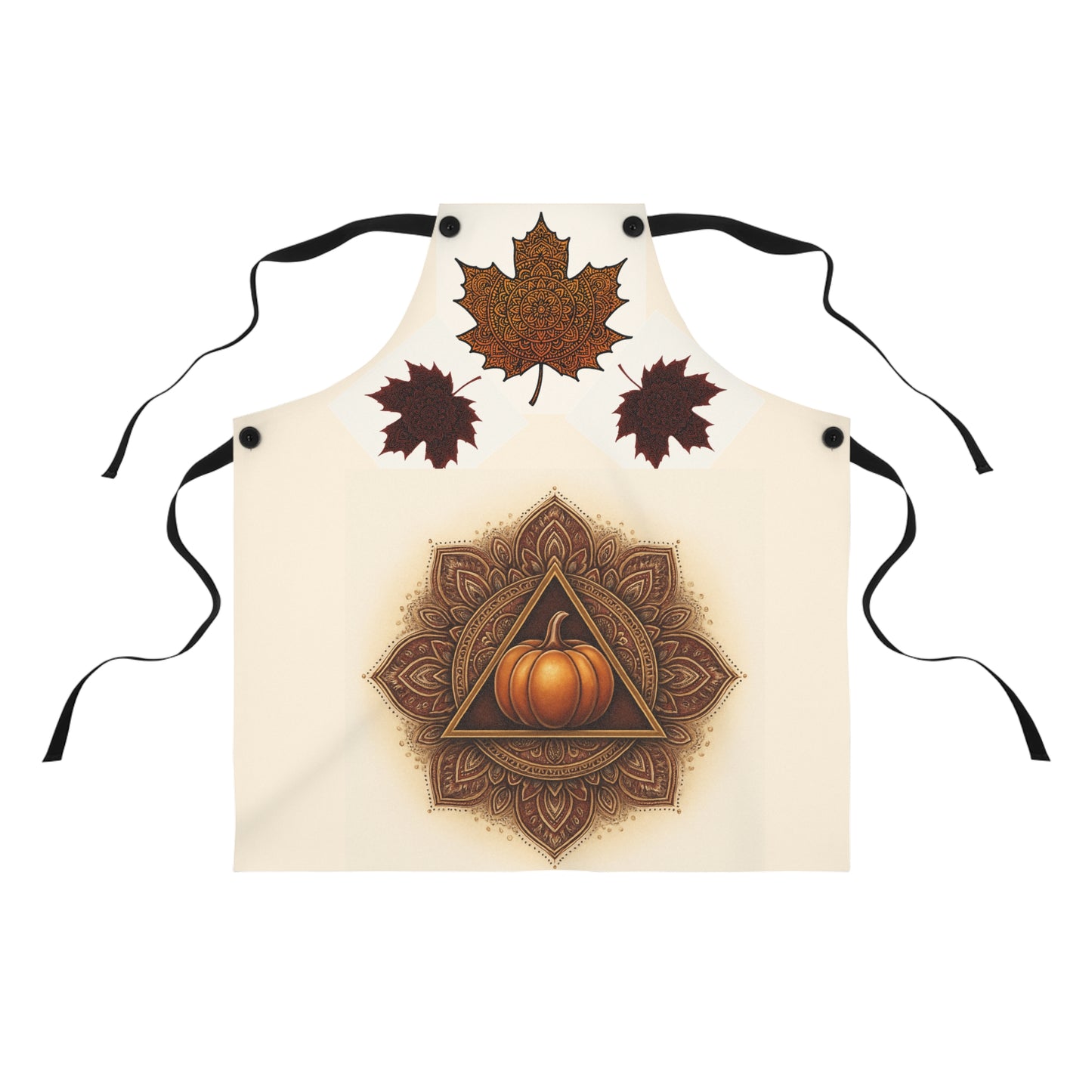 Fall-Themed Apron, Cozy Cooking Apron, Pumpkin Design Apron, Thanksgiving Gift for Chefs, Autumn Kitchen Accessory, AOP Apron