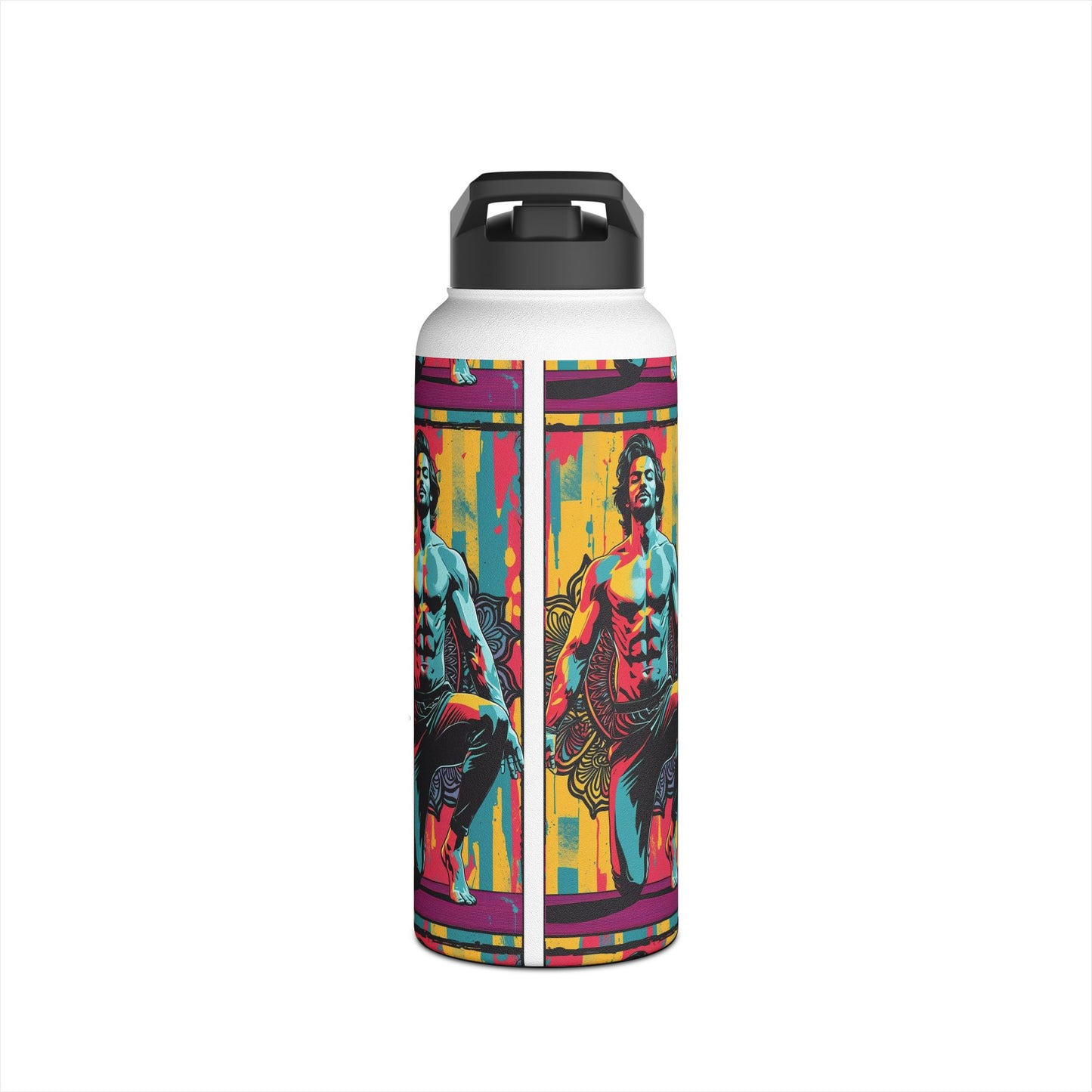 Vibrant Stainless Steel Water Bottle - Motivational Gym Hydration, Eco-Friendly Travel Mug, Fitness Gift, Workout Accessory