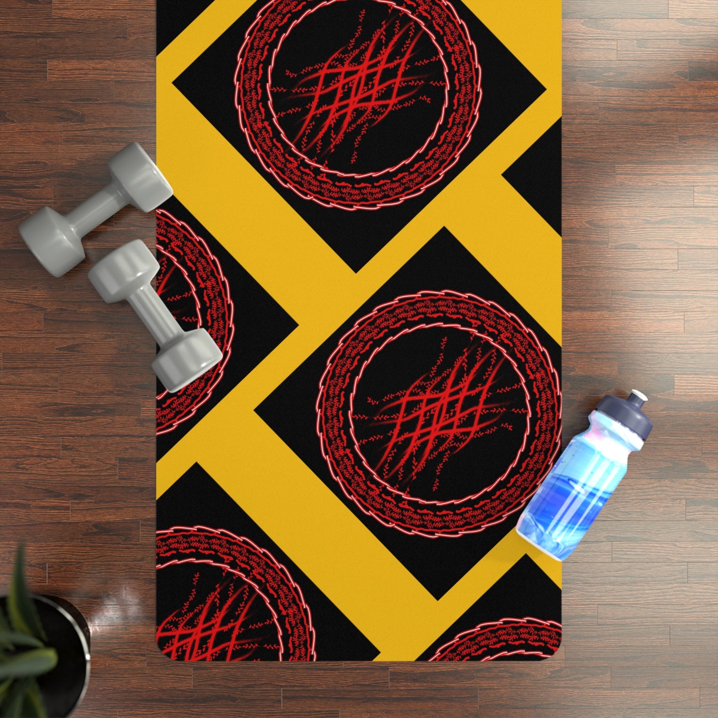 Mandala Pattern Rubber Yoga Mat | Non-Slip Exercise Mat for Yoga and Fitness