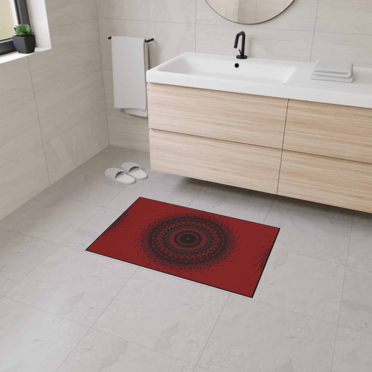 Stylish Heavy Duty Floor Mat with Mandala Design - Durable Home Decor
