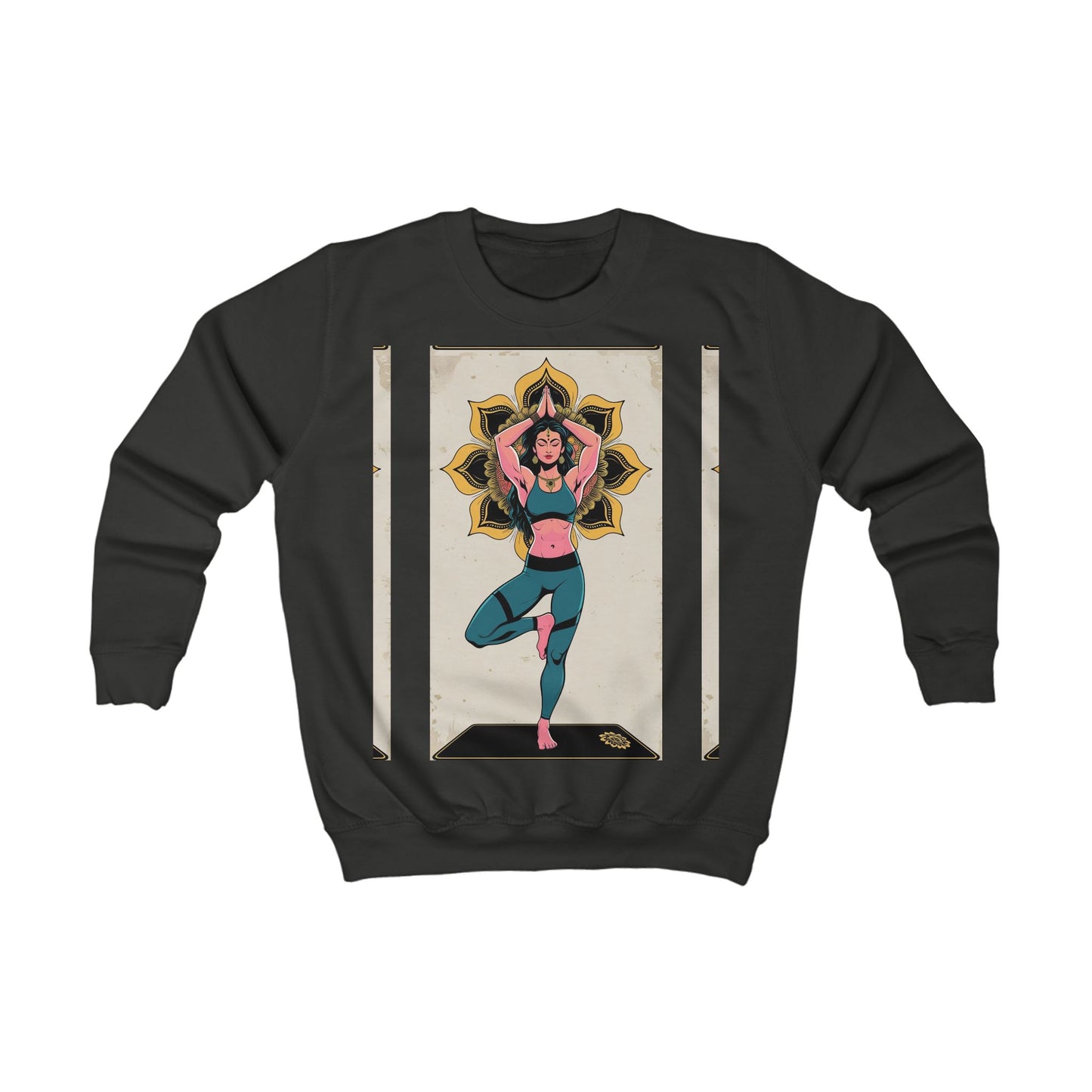 Yoga-Inspired Kids Sweatshirt, Cozy Kids Sweatshirt, Children's Yoga Apparel, Active Kids Clothes, Unique Gift for Young Yogis