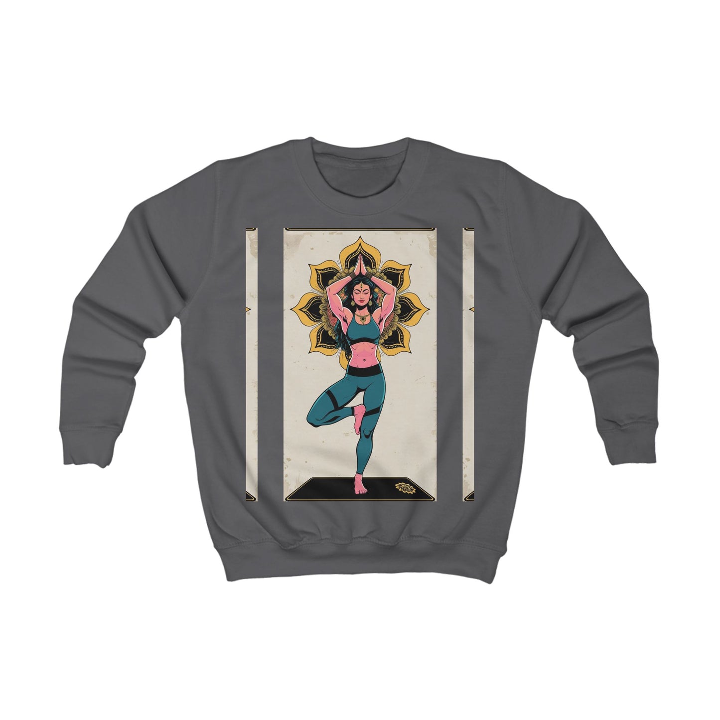Yoga-Inspired Kids Sweatshirt, Cozy Kids Sweatshirt, Children's Yoga Apparel, Active Kids Clothes, Unique Gift for Young Yogis