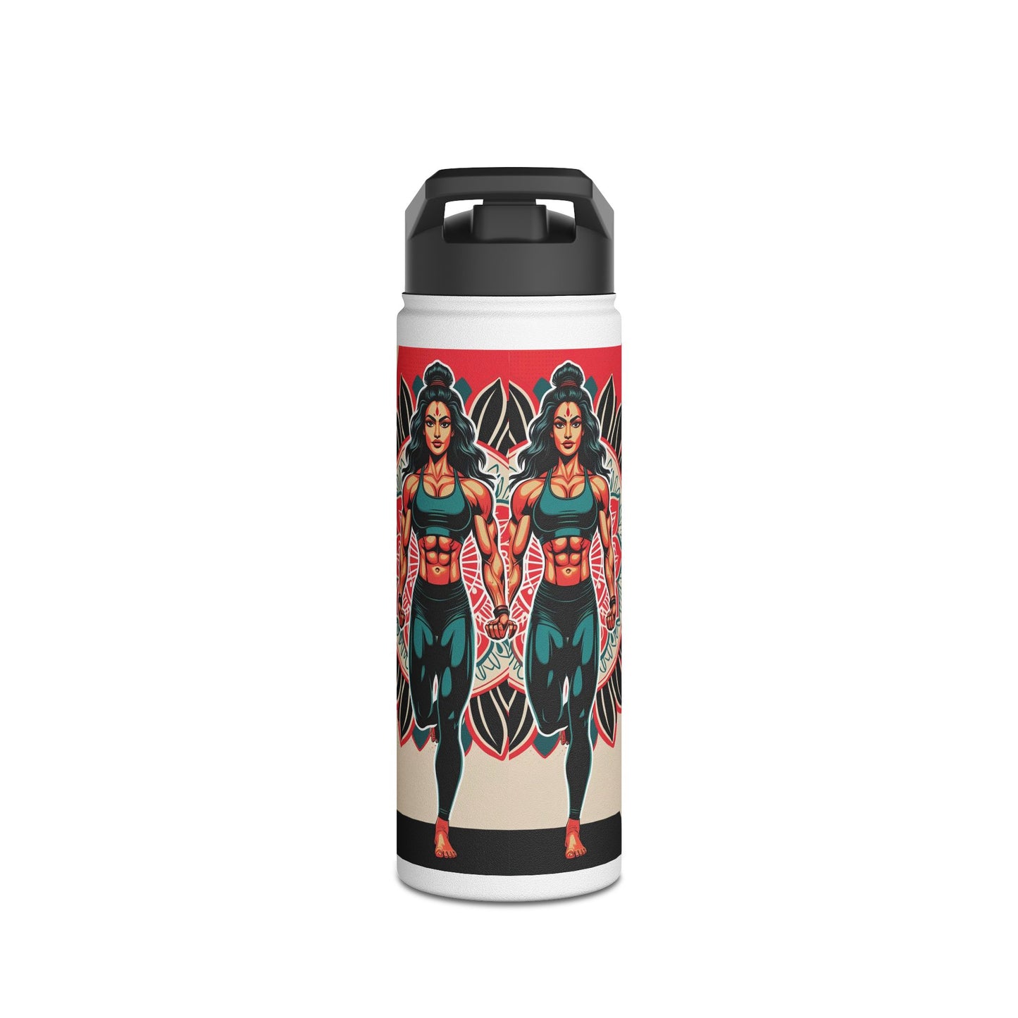 Vibrant Stainless Steel Water Bottle - Motivational Gym Hydration, Eco-Friendly Travel Mug, Fitness Gift, Workout Accessory