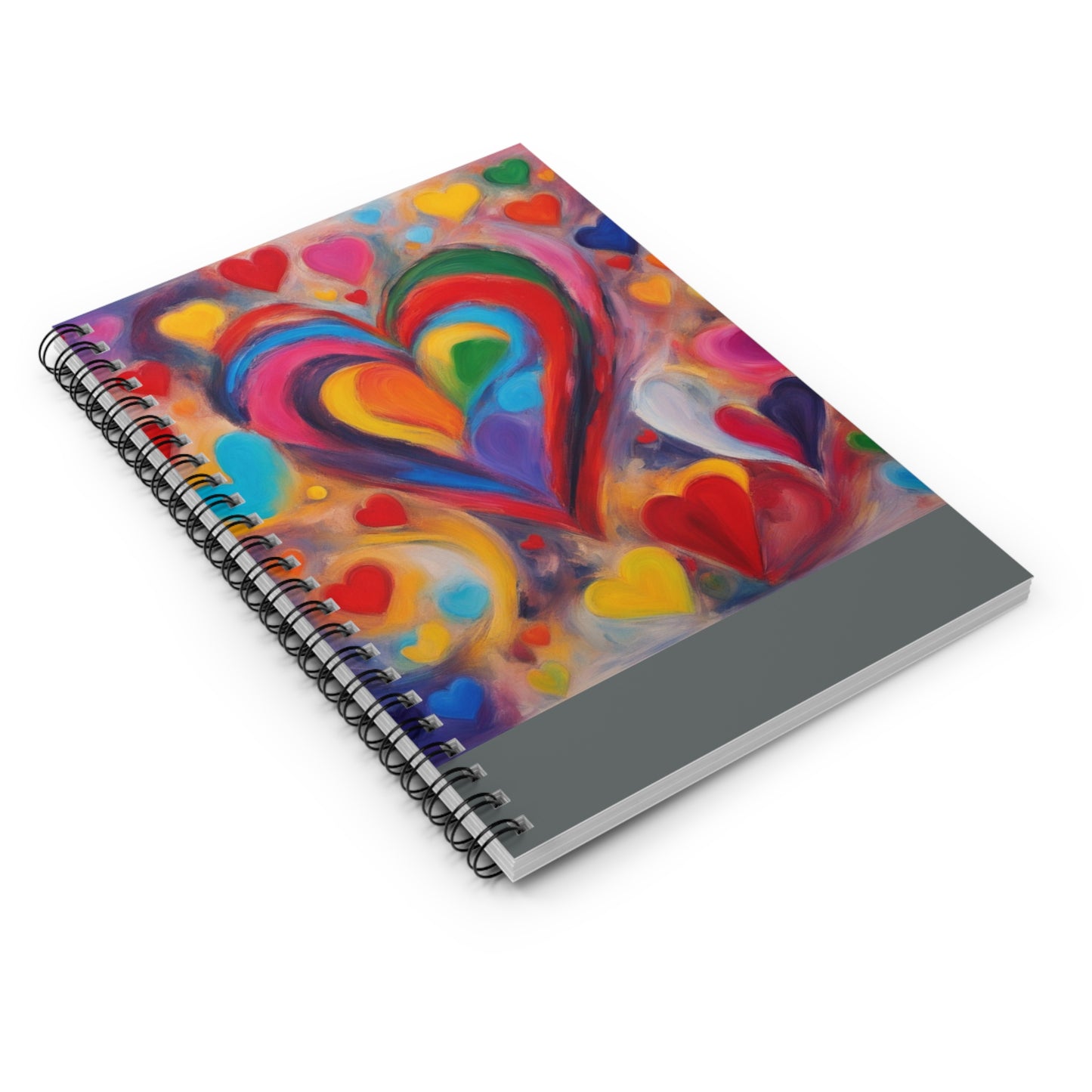 Colorful Heart Spiral Notebook - Perfect for Love Notes & Creative Writing