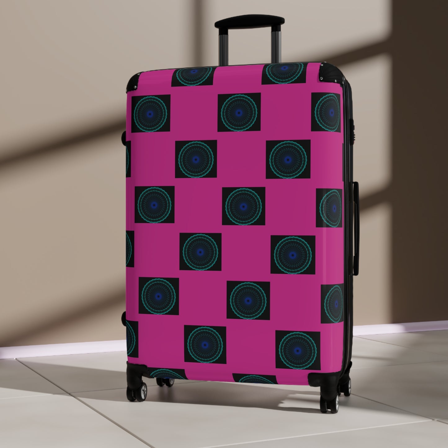 Vibrant Travel Suitcase, Unique Pattern Carry-On, Stylish Luggage for Travelers, Travel Accessories, Gift for Adventurers