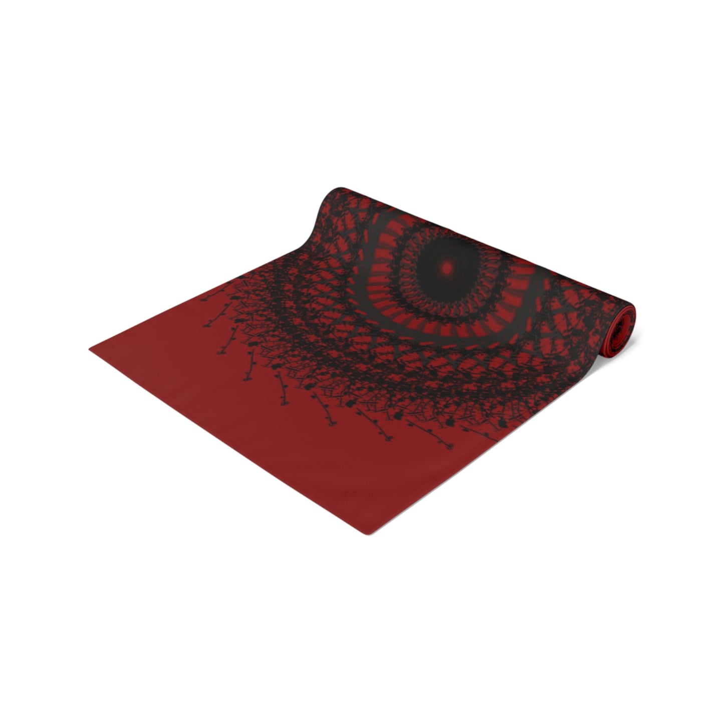 Bohemian Spiral Table Runner | Cotton & Poly | Rustic Home Decor