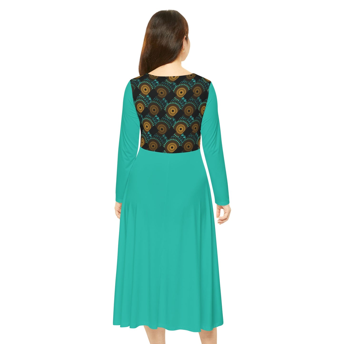 Elegant Women's Long Sleeve Dance Dress, Bohemian Fashion, Unique Dancewear, Party Dress, Special Occasion Outfit, Custom Style
